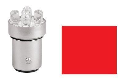 2x P21/5W BAY15D 5X RED LED Bulbs 12V