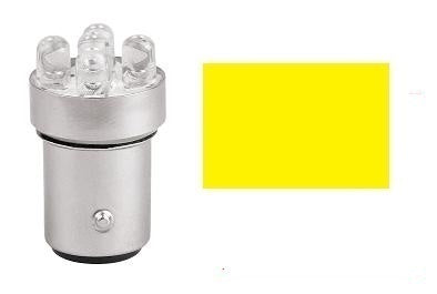2x Yellow BA15S LED Grease Nipple Bulbs 12V