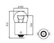 Ampoule R15W 6V BA15s 15W