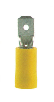 Boite de 10 Cosses à languette mâle Jaune 6.3x0.8mm 840