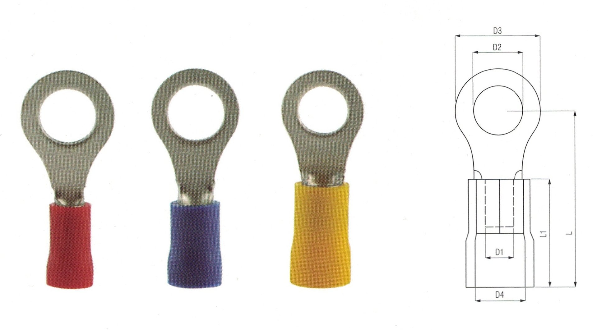 100x Red Ring Terminals 8.4mm 638