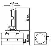 XENON D3S 35W 42V PK32d2-5 4300K Bulb