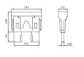 Boite de 10 Fusibles standard 19MM 40A