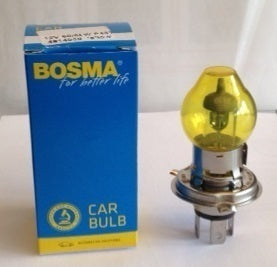 H4 P43t 60/55W YELLOW 6V Bulb