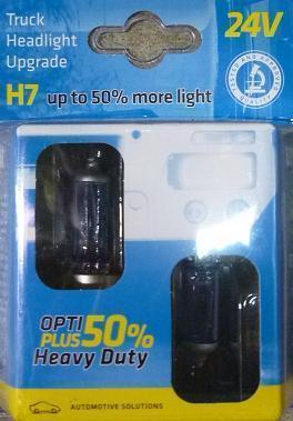 Pack 2x ampoules H7 24V +50%