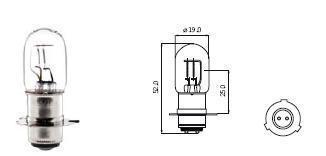 Ampoule P15d-3 35/35W 12V KRYPTON