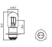 Ampoule P15d-3 35/35W 12V KRYPTON
