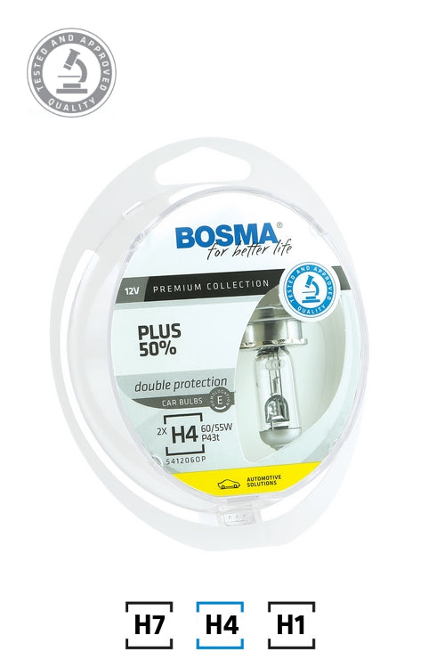 2 Ampoules H4 OPTIPLUS 50% 12V