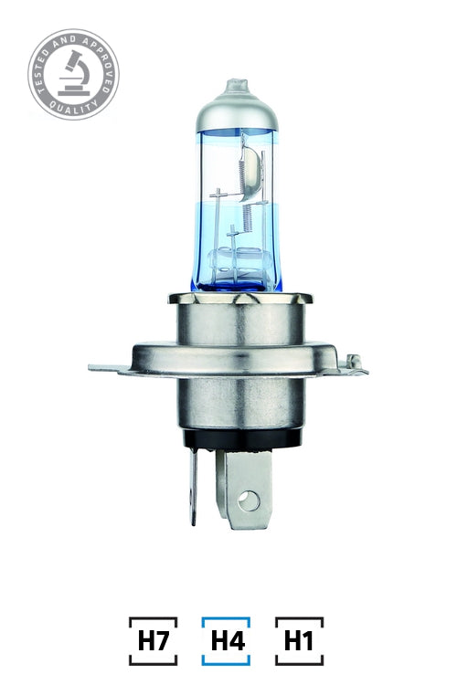 H4 PURE WHITE 60/55W P43t 12V PACK - 2 BULBS