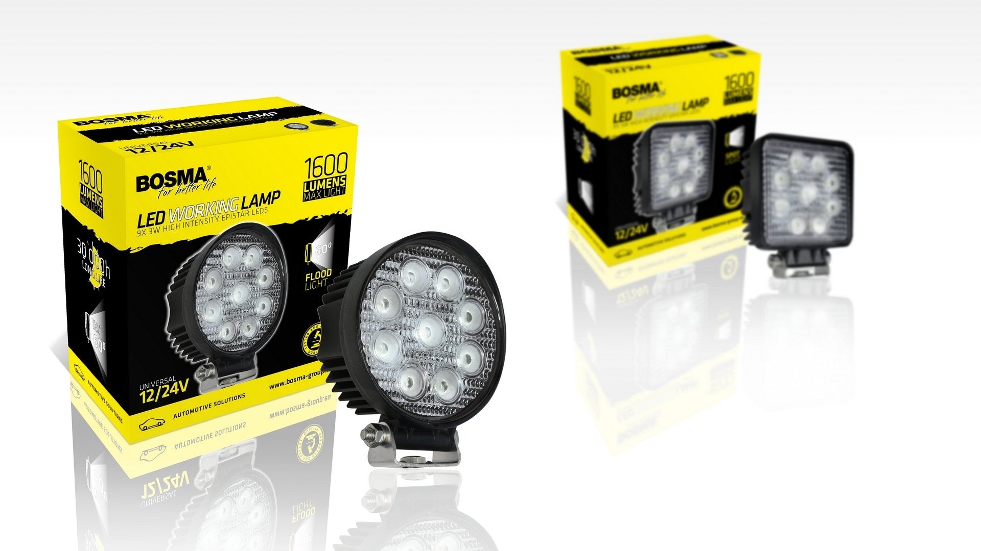 Projecteur LED 30° Rond 27W pour Chariot Elévateur 12/24V
