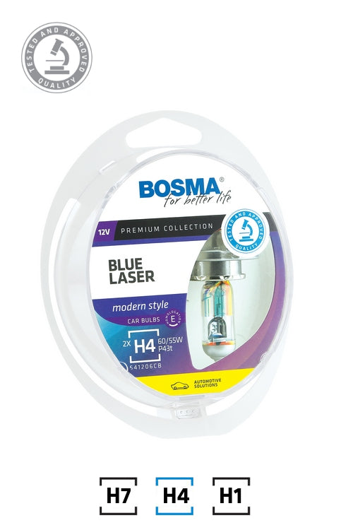 PACK H4 BLUE LASER 60/55W P43t 12V