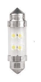 2x C5W SV8.5 10X36 4x WHITE LED Festoon Bulbs 12V