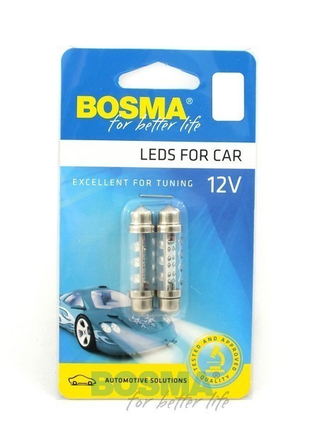 2x SV8.5 10X42 6X WHITE LED Festoon Bulbs 12V