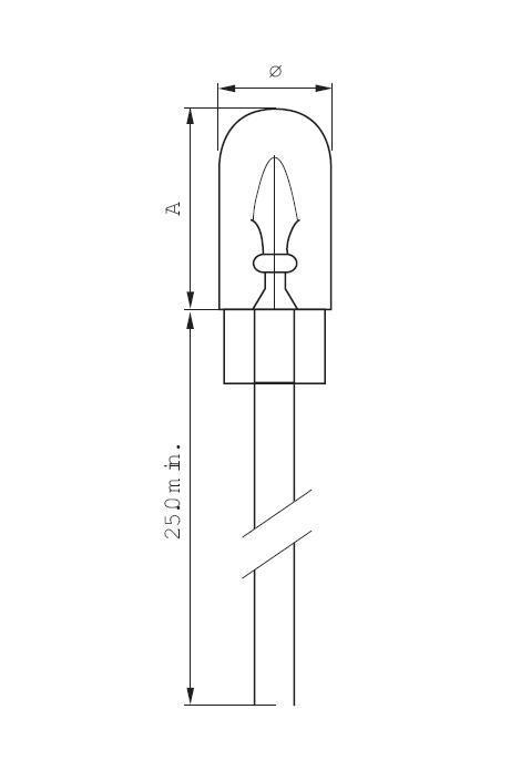 AMPOULE MINIATURE T1.25 0.8W 12V