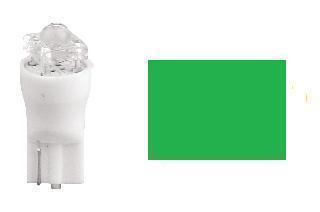 2x Ampoules T10 1X LED VERT 12V DIAMANT