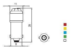 2x BA9S 3X RED LED Bulbs 12V 2953