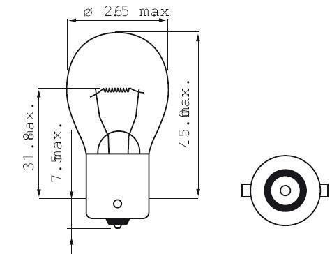 P21W BA15S 12V Long Life Bulb