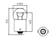 Ampoule BA15S 21W 18X35MM 12V