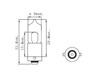 Ampoule BA9S 15W 12V Halogène