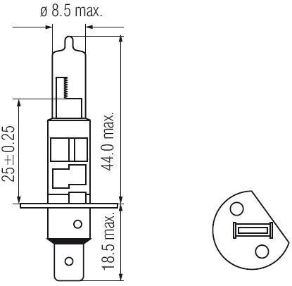 Ampoule H1 12V 100W RALLY P14.5S 5012031 BOSMA