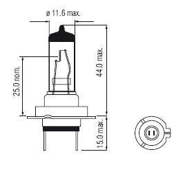 Bulb H7 PX26d 12V 55W SUPER WHITE
