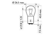 Ampoule PR21/5W ROUGE BAW15d 12495 12V 7538