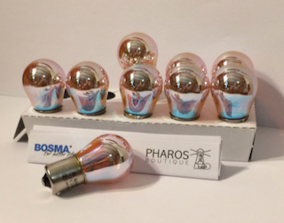 2x PY21W BAU15s SILVER VISION / CHROME DIADEM bulbs 12V