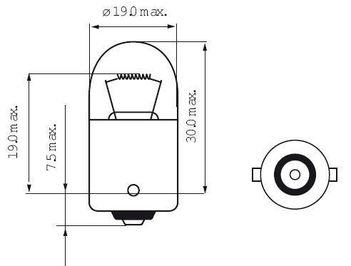 Ampoule R10W BA15S 10W 12V graisseur