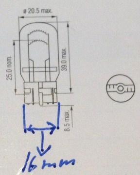 Ampoule W21/5W T20q W3X16q 12V 21/5W