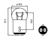 BAY15D 10W 48V 18x35mm