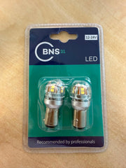 Pack 2 ampoules LED P21/5W BAY15d BNS31 12V 24V