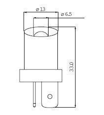BA9D 24V 1W BLANC 4910392