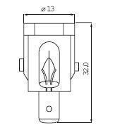 BA9d 24V 1W BLANC 4910395