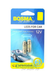 2x Ampoules navettes SV8.5 4X LED JAUNE 10X31 12V